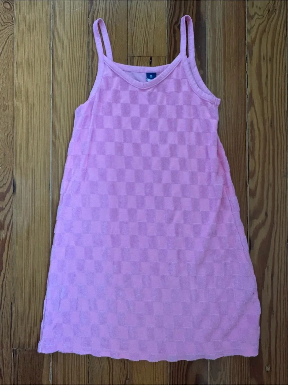 Old Navy Pink Checker Terrycloth Sundress